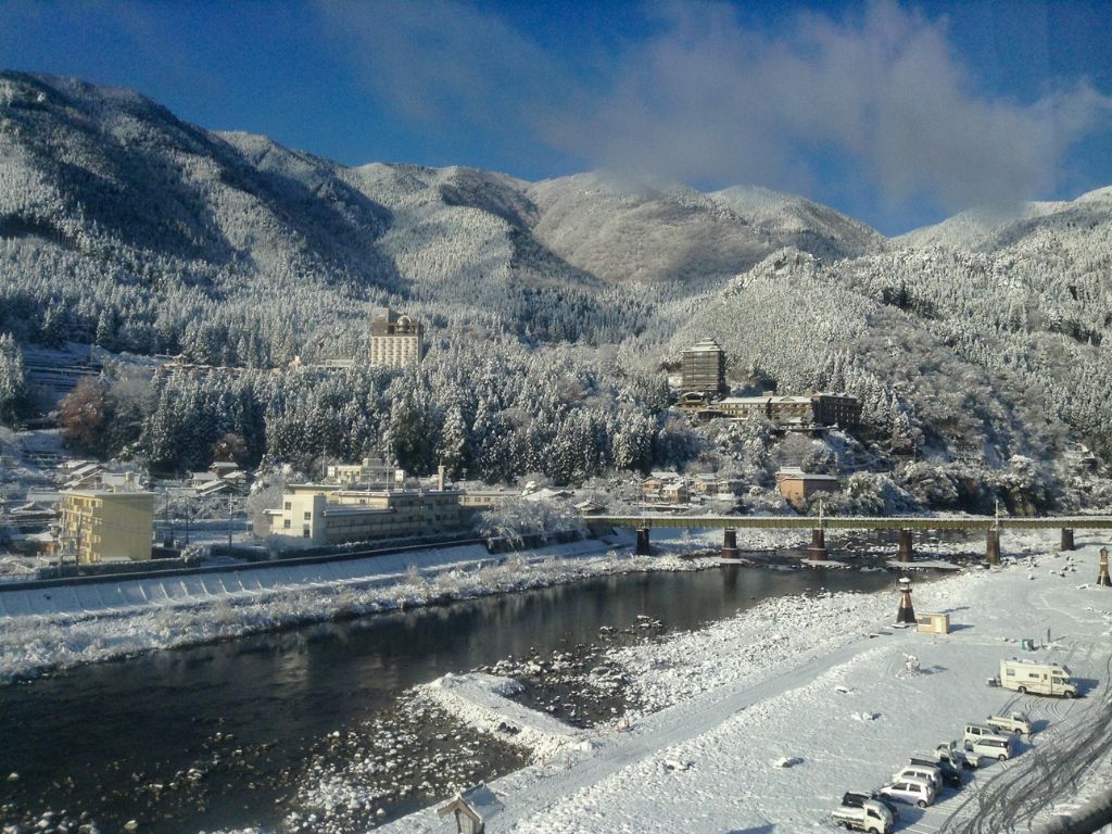 Gero riverside during winter